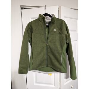 Nike ACG Jacket Women Medium Therma Fit Zip Up Wool Blend Coat Waffle Full Zip